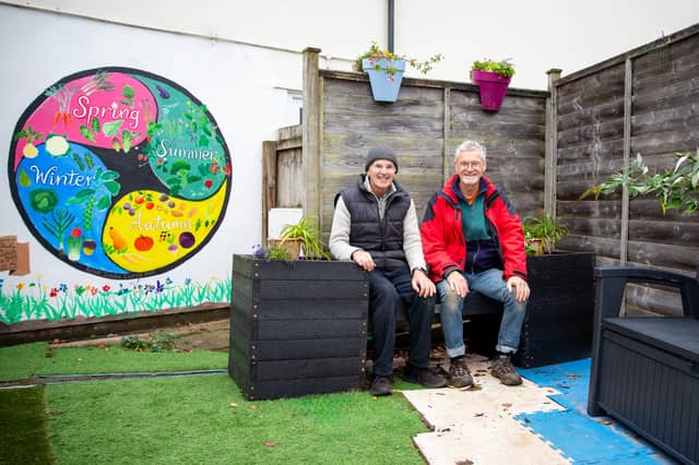he TerraCycle bench planters installed in the gardens of the Sylvania Community Stores and Café in Exeter