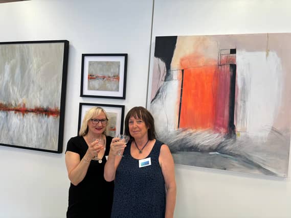 Ray and Val with their art. Image: Ella Woszczyk
