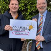 Exeter MP Steve Race (left) with Exeter College Principal John Laramy celebrating Colleges Week earlier this year