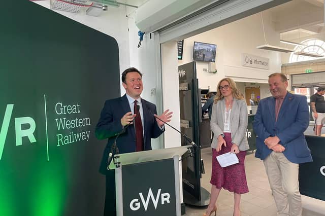 Exeter MP Steve Race attended Friday's opening event at Exeter Central, where a £2.7m refurbishment has expanded the concourse and introduced new smart-ticket barriers.