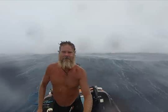 Royal Marine veteran Dave 'Dinger' Bell, who is raising funds for Exeter charity Rock 2 Recovery on his solo ocean crossing