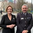 Chief Constable James Vaughan and Police and Crime Commissioner Alison Hernandez.