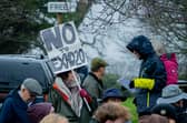 Protesters make their voices heard against a possible site in Exmouth for around 700 homes