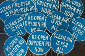 Dryden Road protest signs