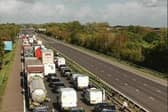 Traffic is being held between Junctions 24 and 25 of the M5