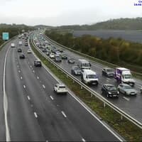 Delays of 100 minutes on M5 due to overturned vehicle