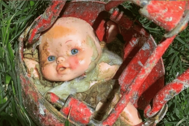 The ‘creepy’ doll caused a blockage