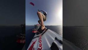 Watch: Exmouth kite surfer jumps off 130ft cruise ship in epic Red Bull stunt
