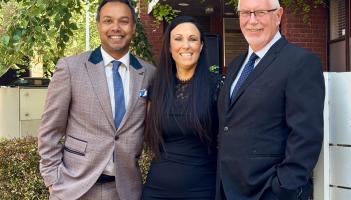 Imran Khodabocus with Joint MDs Rachel Buckley and Norman Hartnell