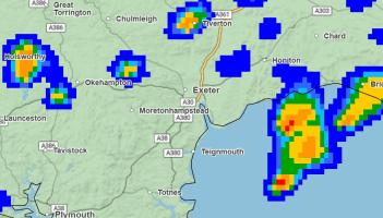 Storm clouds gathering over Exeter, Woodwater Lane 