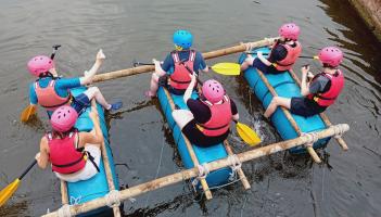 Devon Young Carers launch new support group with raft-building day on Exeter Canal