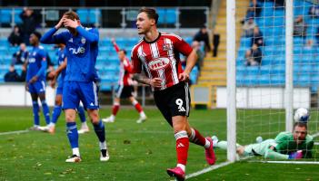 Jayden Wareham scores for Exeter City. Pic from PPAUK