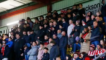 Exeter City fans at Bradford. Pic from PPAUK