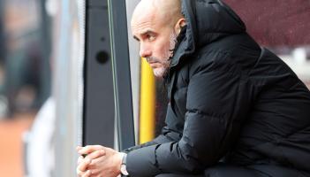 Exeter taking on Pep Guardiola and Manchester City. Pic from PPAUK