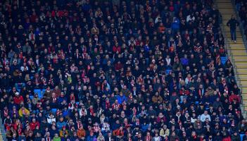 Exeter City fans at the Etihad. Pic from PPAUK