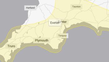 Yellow Weather Warning issued for Exeter as heavy rain brings flooding and travel disruption risk