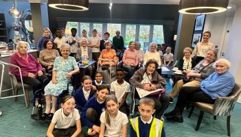 Exeter pupils meet 106-year-old former headteacher during care home community visit