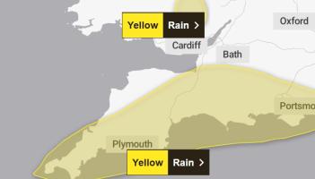 Yellow Weather Warning for Exeter: heavy rain brings flood and travel disruption risk