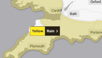 Exeter hit by yellow weather warning as heavy rain threatens flooding and travel disruption