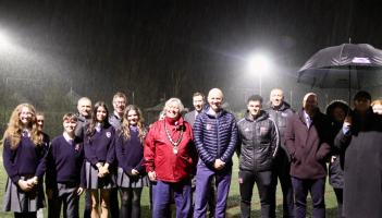 Exeter City star returns to open major upgrade at East Devon school