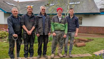 New lawn brings 'glory' back to Exeter hospice after storm delays