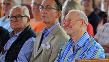 From left: Bernard Hadley, Matthew Upham and William Stancer at last year's Budleigh Music Festival