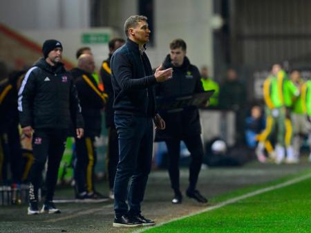 Matt Taylor back on the Exeter City sidelines. Pic from PPAUK