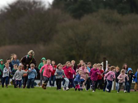 Children compete in a previous event at Exeter Racecourse