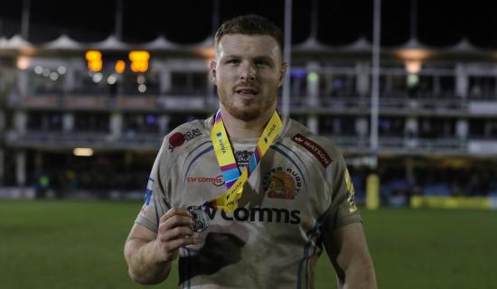 Sam Simmonds playing for Exeter Chiefs. Pic from PPAUK