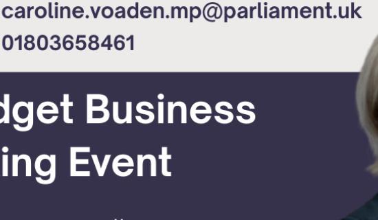 Post-Budget business concerns to be discussed at Totnes meeting