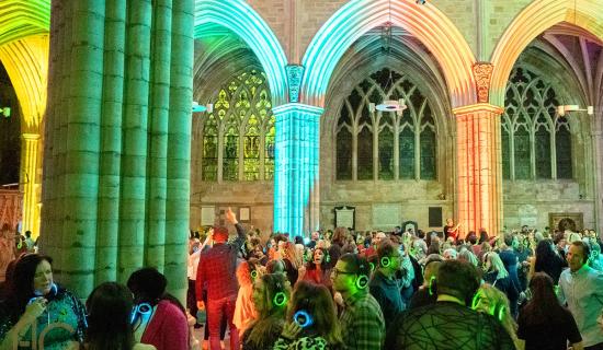 Silent Disco at Exeter Cathedral 
