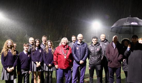 Exeter City star returns to open major upgrade at East Devon school