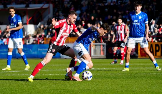 Exeter City beaten by Cardiff. Pic from PPAUK