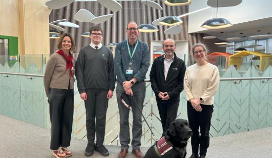From left: Hannah Overton, Princesshay Marketing and Commercial Manager; Fred, The Deaf Academy; Mark Stocks, Deaf Academy Partnership and Community Manager; Jon Walton, Princesshay Centre Manager; Ca