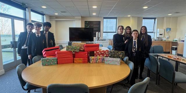 Exeter school community donates shoeboxes to support people experiencing homelessness