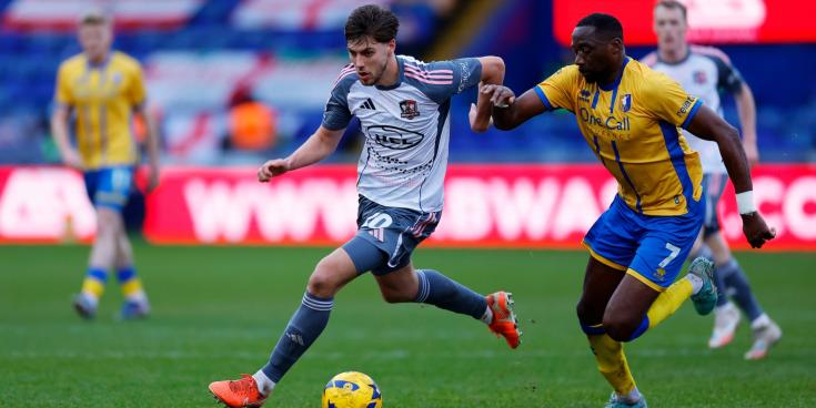 Mansfield Town v Exeter City. Pic from PPAUK