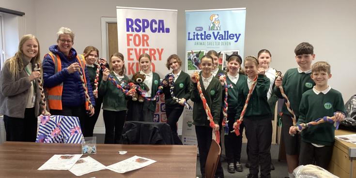 Exeter Primary School pupils visit RSPCA Little Valley for hands-on animal care experience