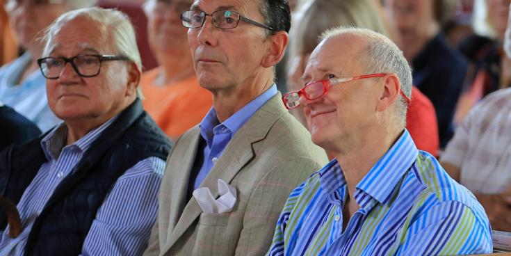 From left: Bernard Hadley, Matthew Upham and William Stancer at last year's Budleigh Music Festival