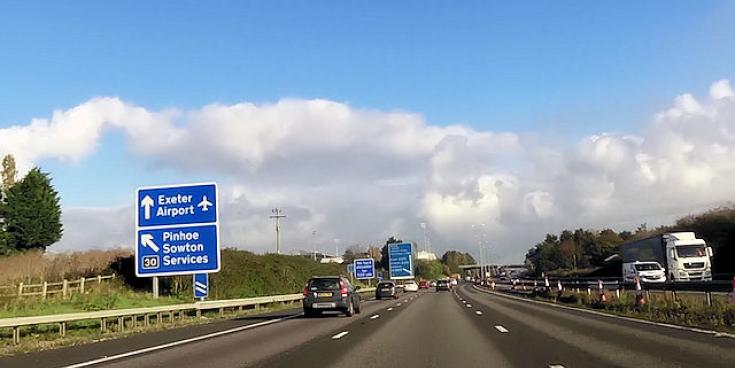Major safety barrier replacement to begin on M5 between Exeter junctions from May 2026
