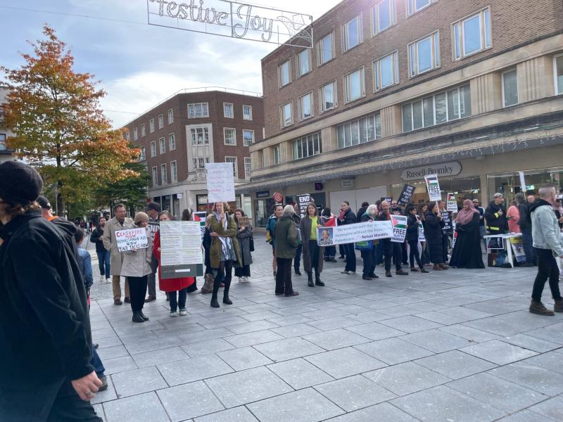 Protest opposes Israel's actions in Gaza