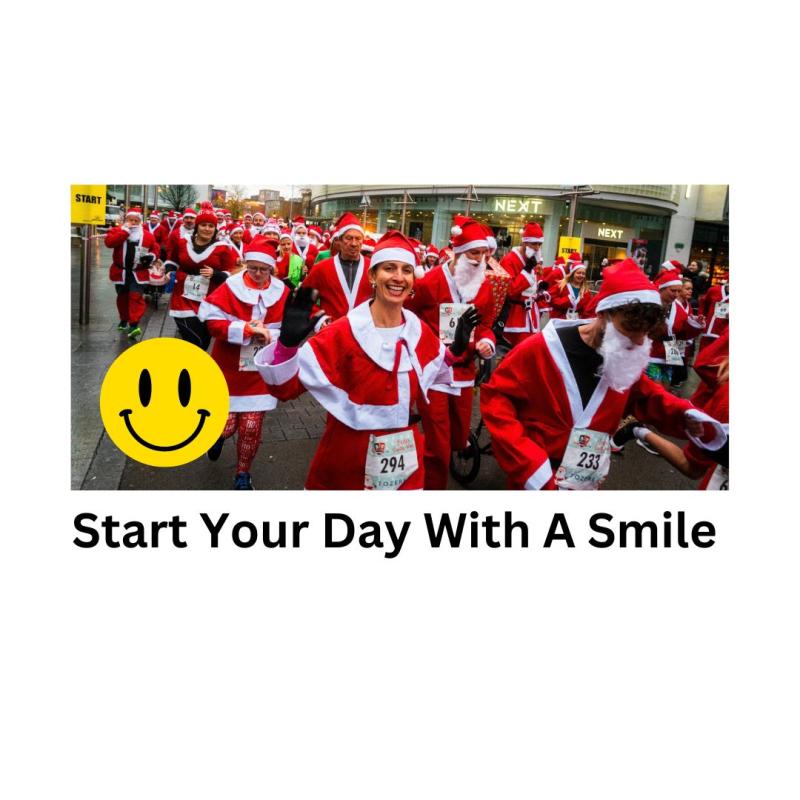 Sea of Santas creates a Christmas spectacle