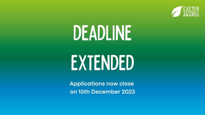 Exeter Sustainability Awards deadline extended