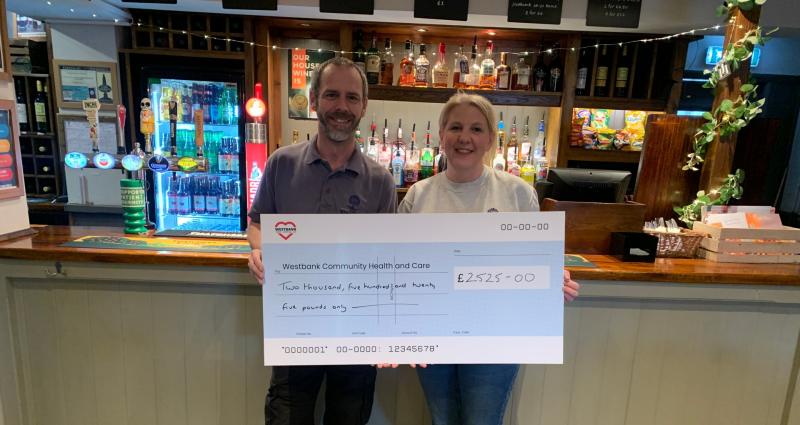 Pub partnership provides £2.5k of support for Exeter charity 