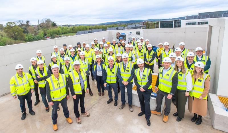 Topping out ceremony for new net zero carbon hotel