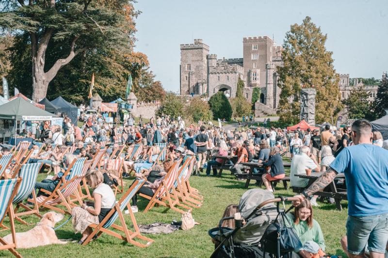 Powderham Castle provides the perfect location for local producers