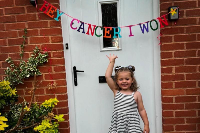 Four-year-old girl beats leukaemia