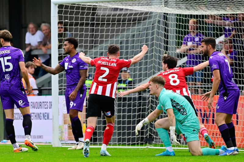 Ed Francis scores for Exeter City. Pic from PPAUK