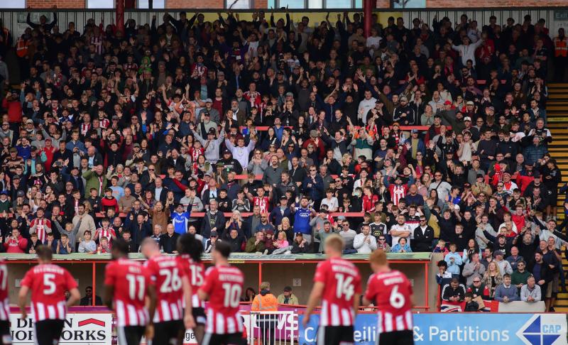 Joy for Exeter City fans. Pic from PPAUK