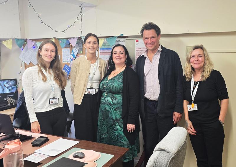 Actor Dominic West, who stars in The Crown, supports Exeter charity