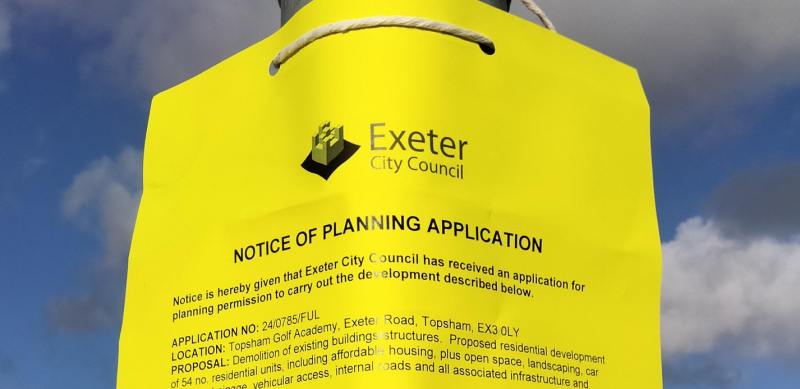 Have your say on plans to demolish Topsham Golf Academy for 54 homes